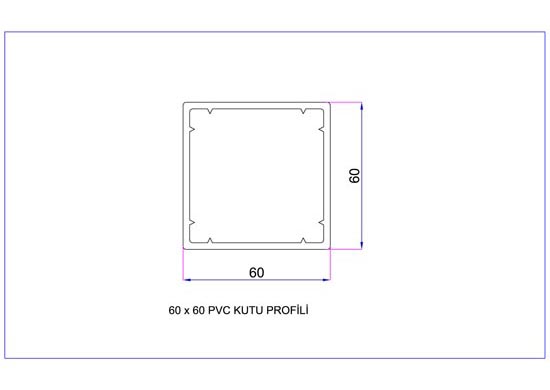 60x60 PVC Kutu Profili